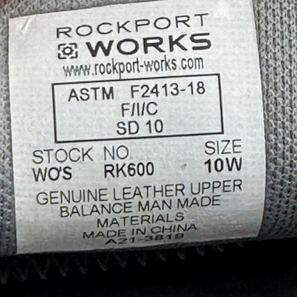 Rockport Womens Black Leather Work Shoes Top Shore Penny Loafer Steel Toe‎ 10W